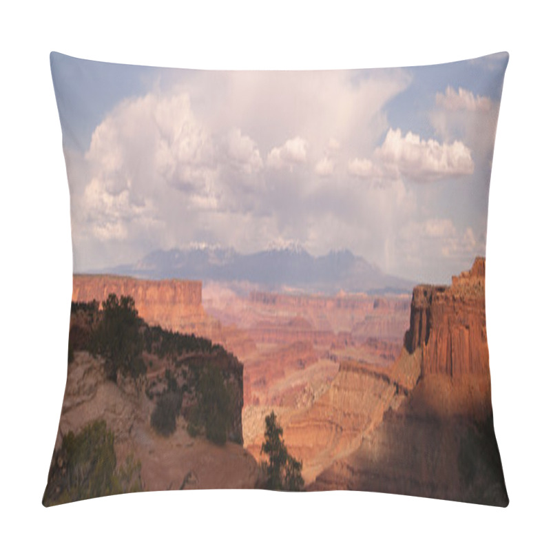 Personality  Schafer Canyon Majestic Buttes Storm Approaching Canyonlands Pillow Covers