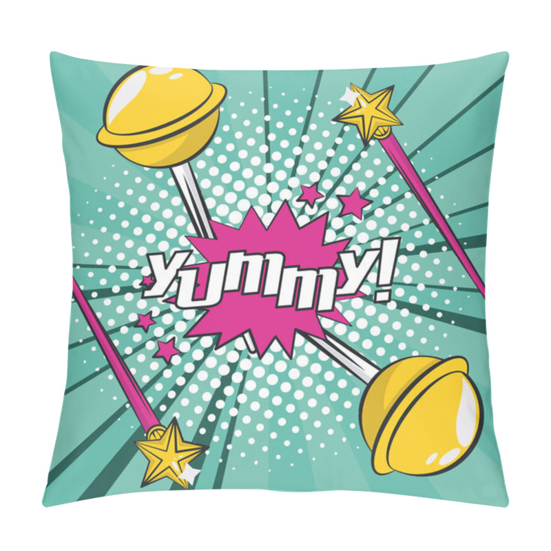 Personality  Pop Art Vibrant Retro Card Background Pillow Covers