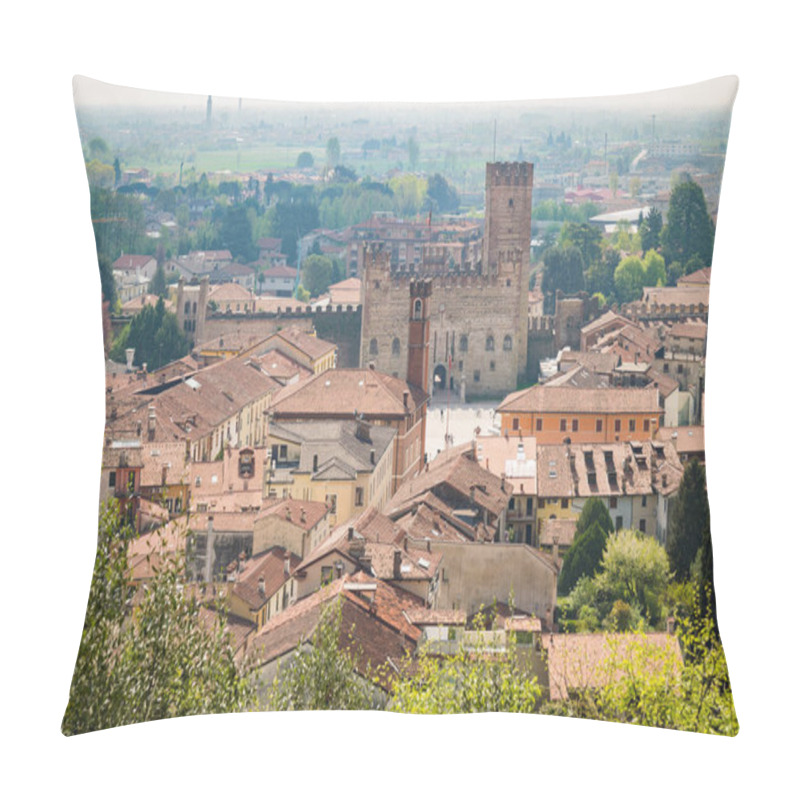 Personality  Panorama Of The Old Town Of Marostica Famous For The Chess Squar Pillow Covers