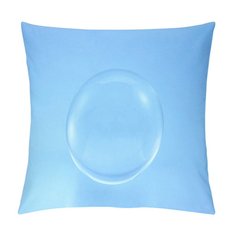 Personality  Glass Ball On Blue Background. Pillow Covers