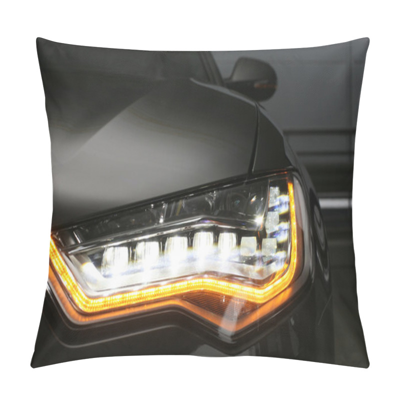 Personality  Headlight Of Prestigious Car Close Up Pillow Covers