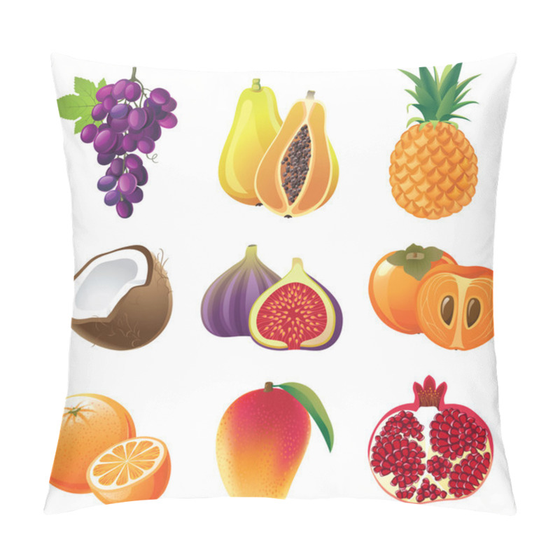 Personality  Fruits Icons Pillow Covers