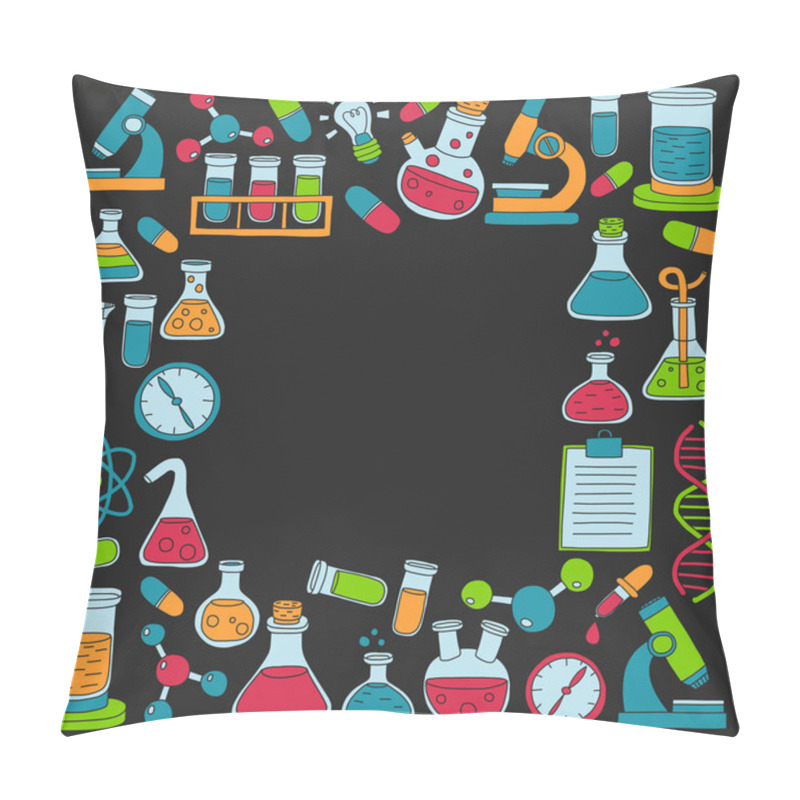 Personality  Chemistry Pharmacology Natural Sciences Vector Doodle Set Pillow Covers