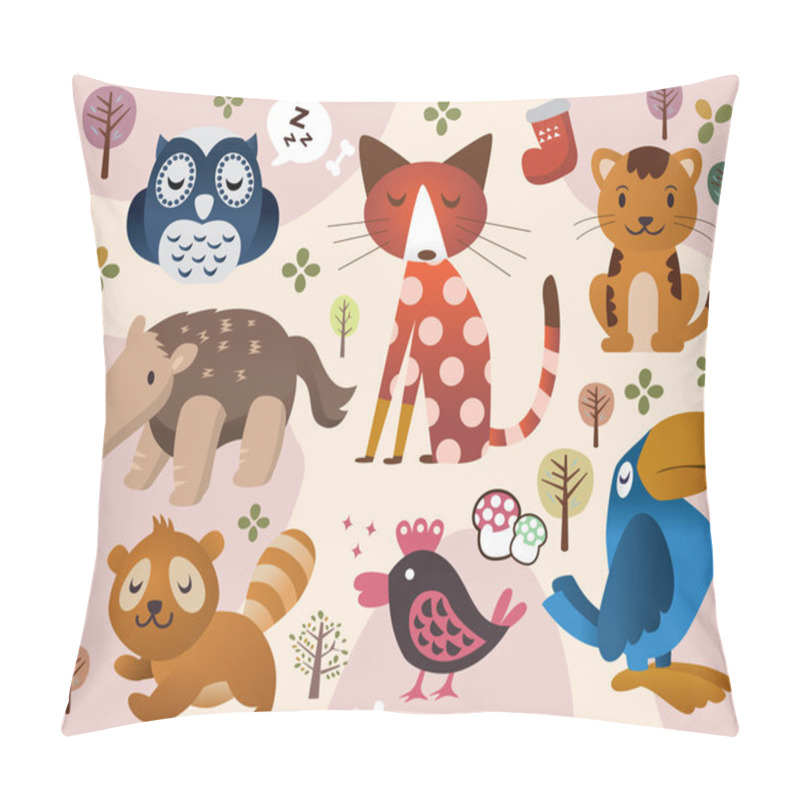 Personality  Cute Animal Zoo Pillow Covers