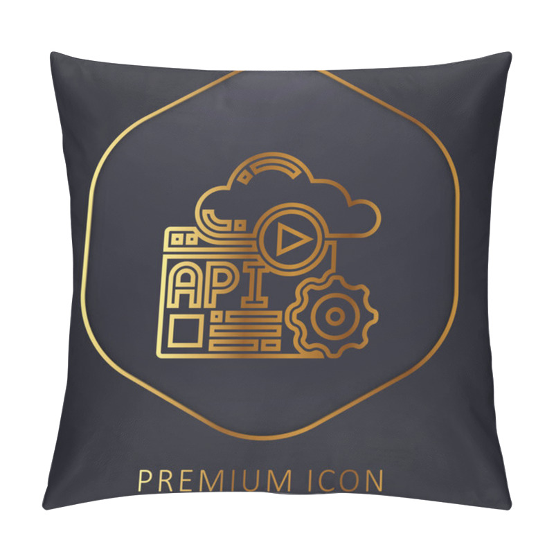 Personality  Application Golden Line Premium Logo Or Icon Pillow Covers