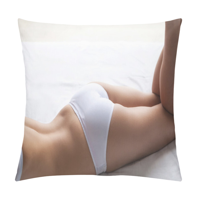 Personality  Woman In White Lingerie Lying Pillow Covers