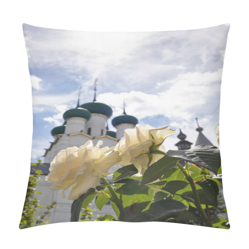 Personality  Yaroslavl Region. Rostov. Rostov Kremlin. Church Of St. John The Evangelist, 17th Century. Sunny Summer Day Pillow Covers