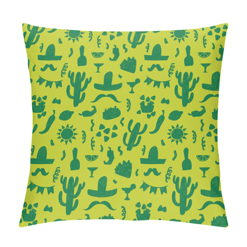 Personality  Pattern With Mexican Festive Symbols Pillow Covers