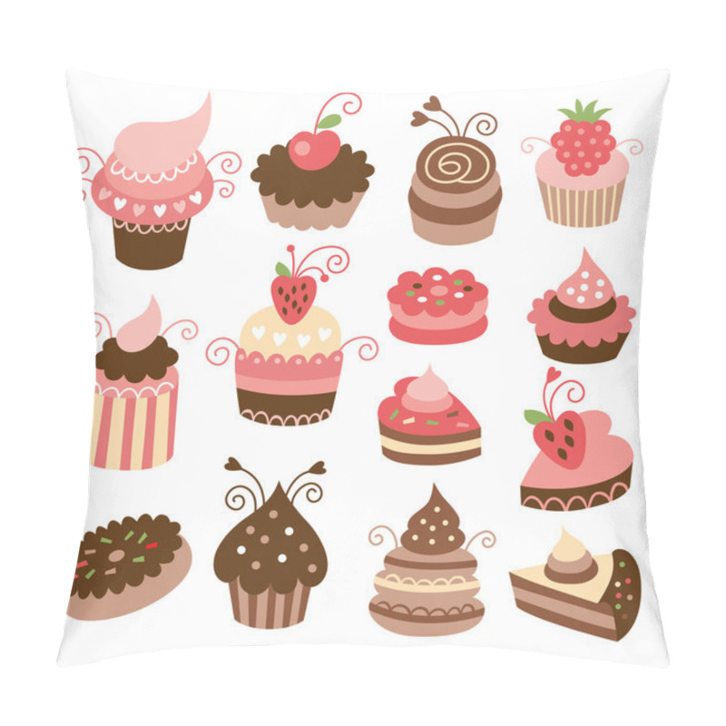 Personality  Set Of Cute Little Cakes Pillow Covers