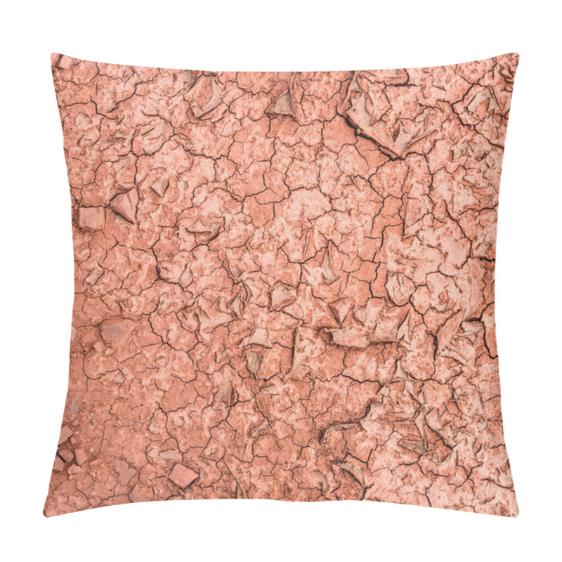 Personality  Red Cracked Ground In Iron Ore Pillow Covers