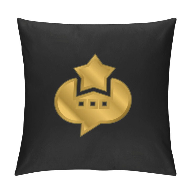 Personality  Best Gold Plated Metalic Icon Or Logo Vector Pillow Covers