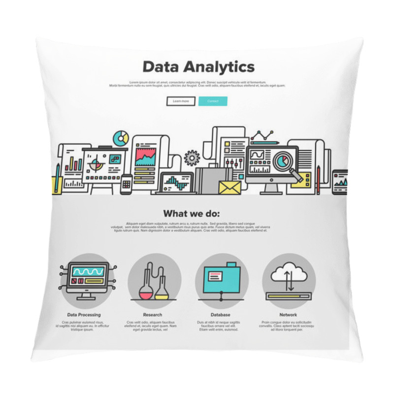 Personality  Data Analytics E Web Graphics Pillow Covers