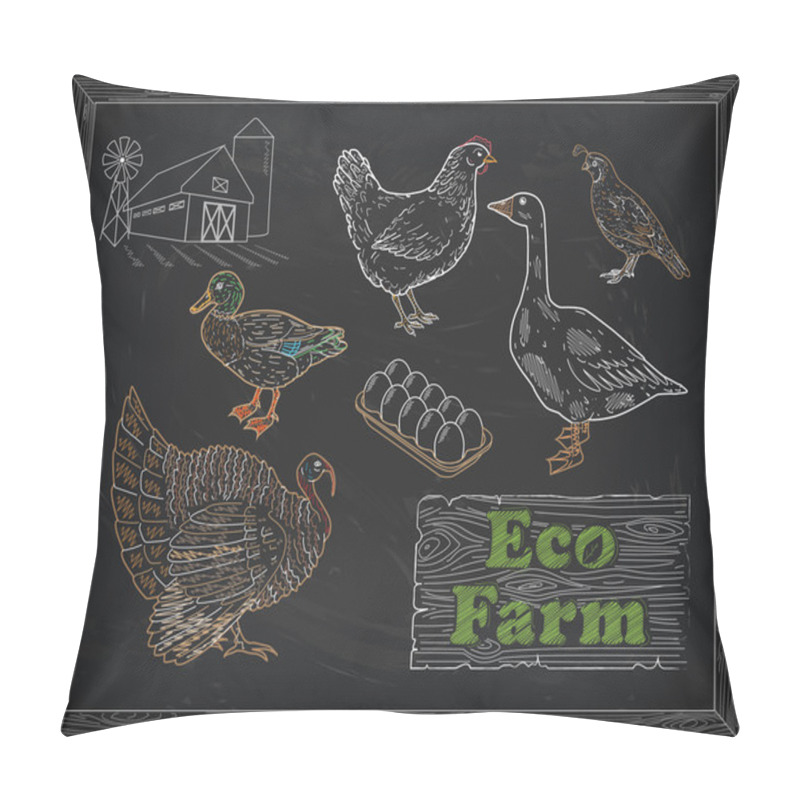 Personality  Beautiful Chicken Turkey Duck Goose Quail On The Farm Pillow Covers