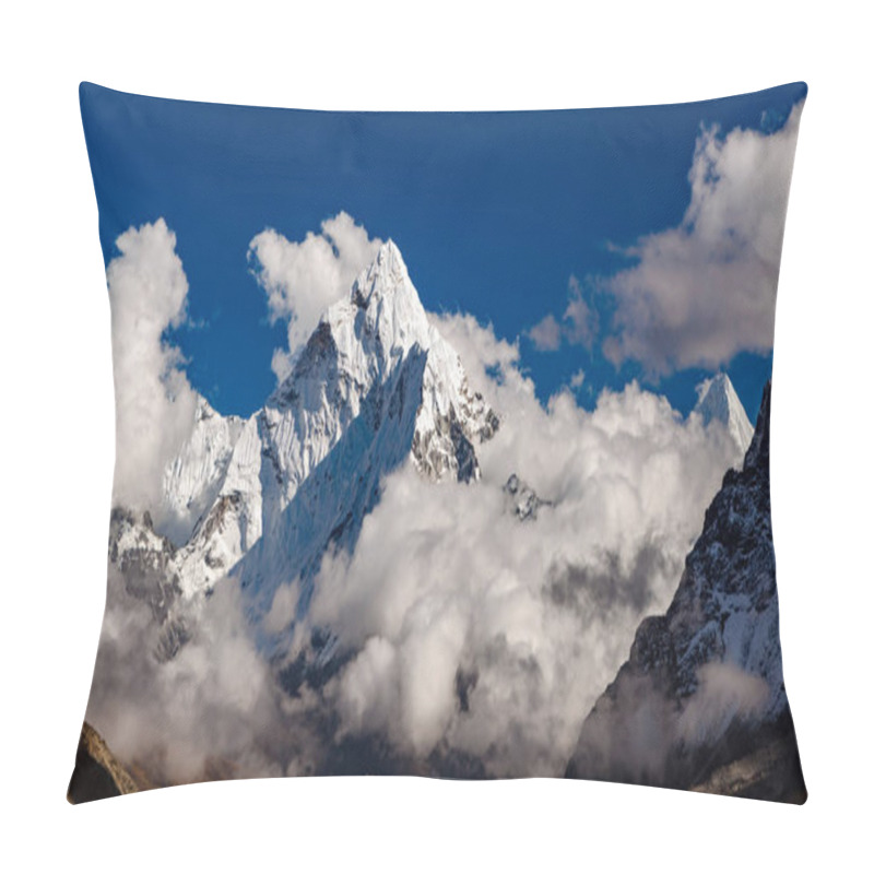 Personality  Ama Dablam Mountain In Himalaya Inspirational Landscape, Nepal Pillow Covers