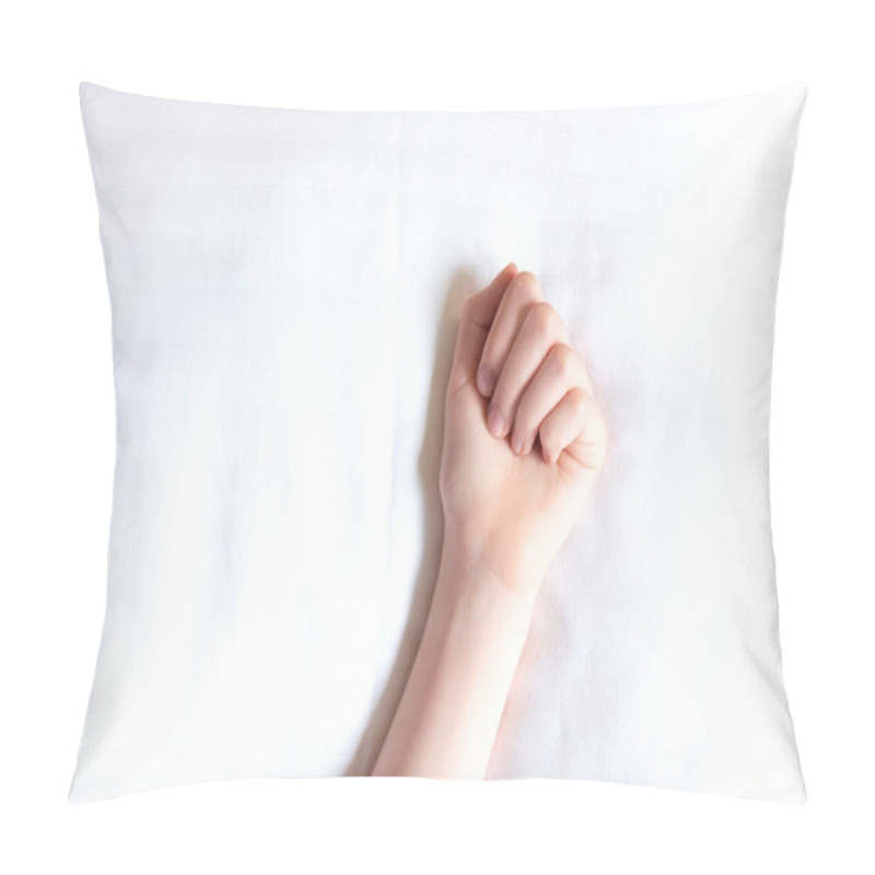 Personality  Female Hand On White Bedding Pillow Covers