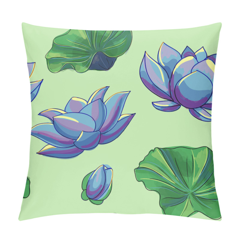 Personality  Lotus Flower Set Pillow Covers