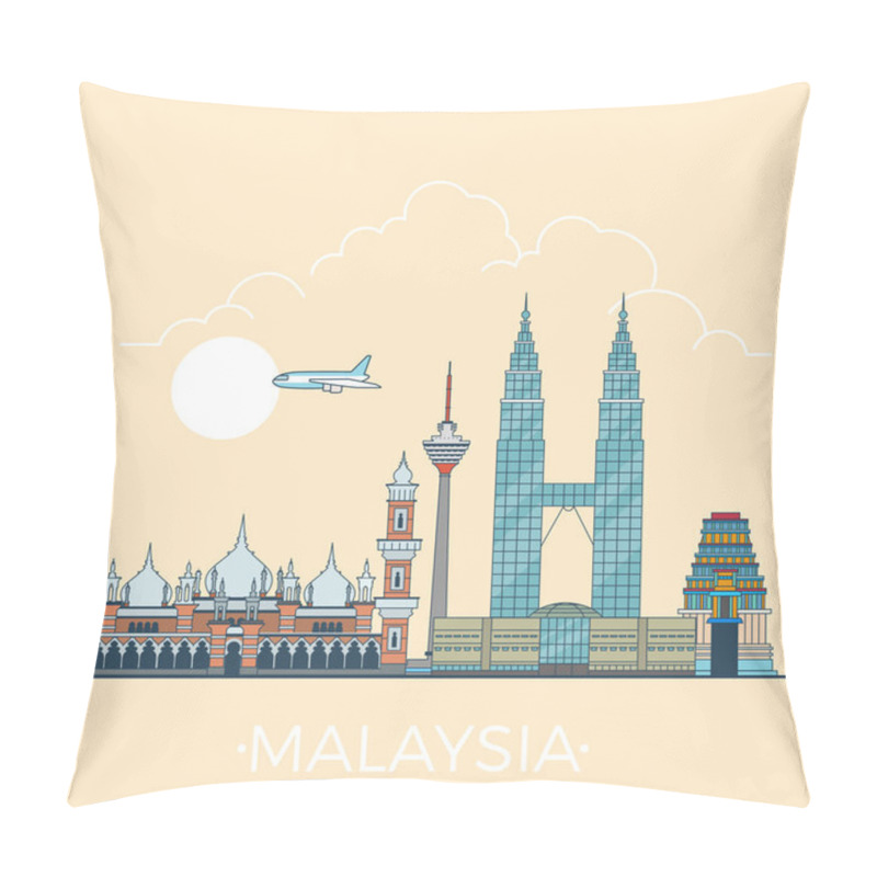 Personality  Malaysia Country Design Template Pillow Covers