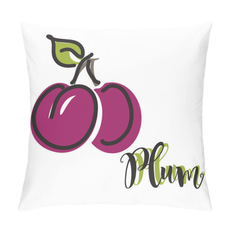 Personality  Plum Icon Vector Pillow Covers