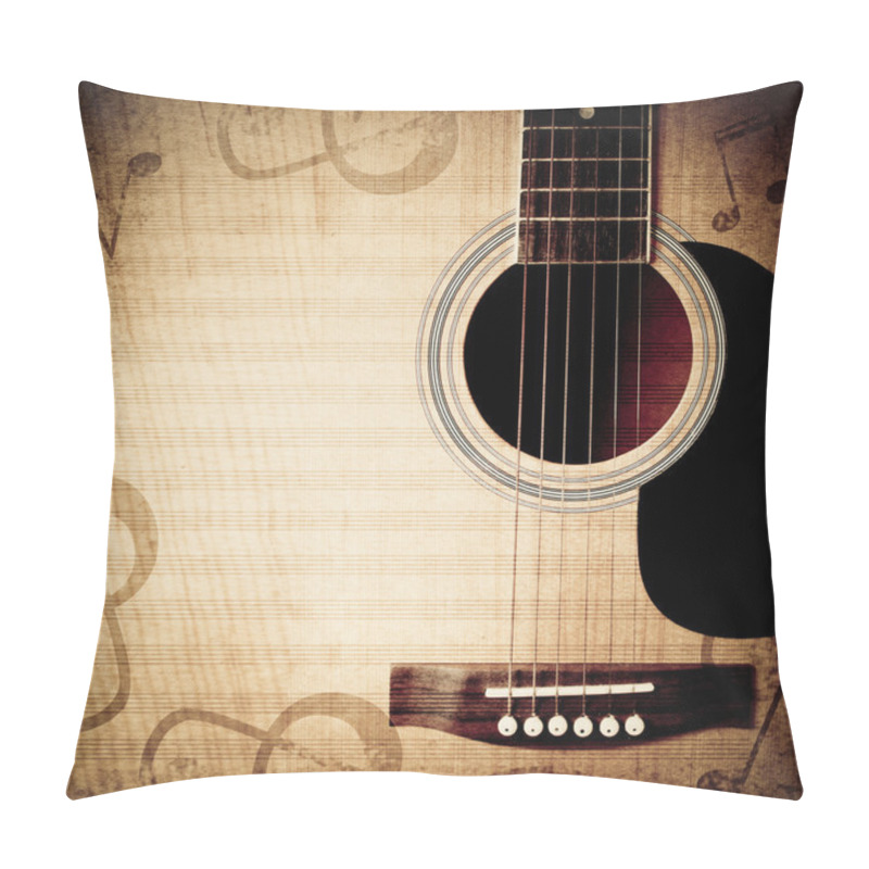 Personality  Musical Background With Guitar Pillow Covers