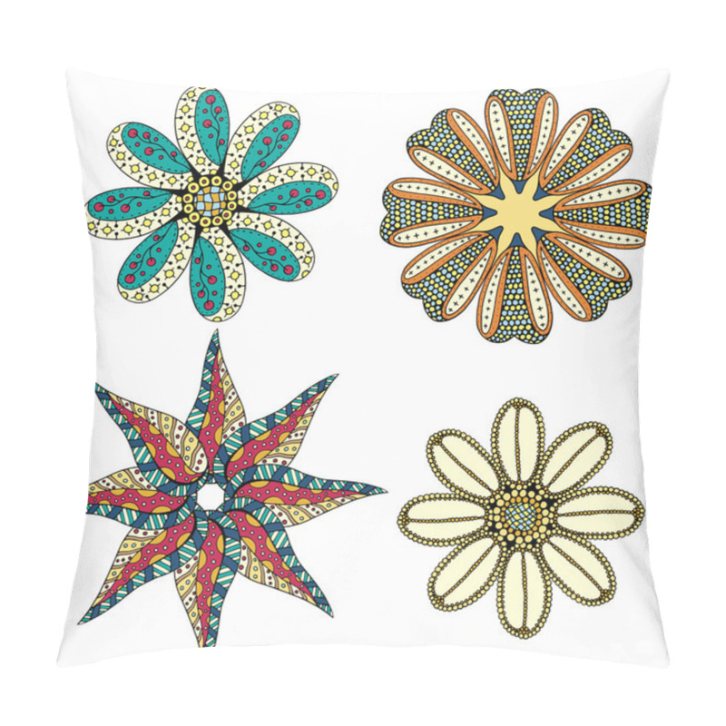 Personality  Monochrome Doodle Flowers Pillow Covers