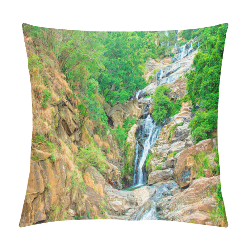 Personality  Ravana Falls, Rawana Falls, Rawana Ella, Ravana Ella Wildlife Sanctuary, Badulla, Bandarawela, Sri Lanka, Asia Pillow Covers