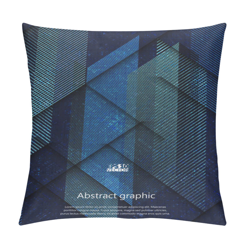 Personality  Graphic Illustration With Geometric Pattern. Eps10 Vector Illustration. Pillow Covers