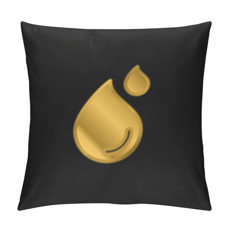 Personality  Blood Gold Plated Metalic Icon Or Logo Vector Pillow Covers