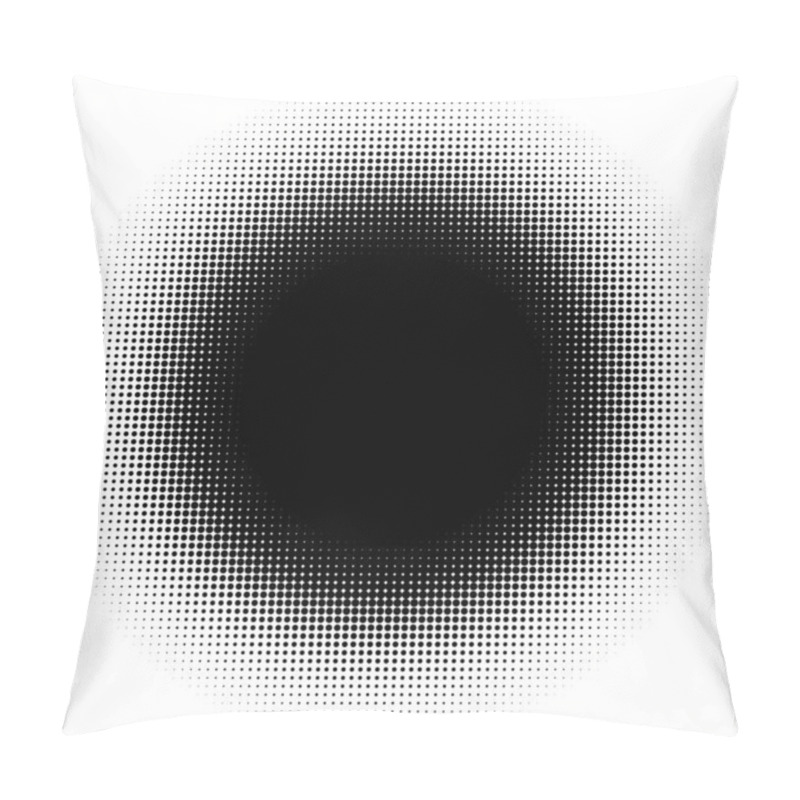 Personality  Regular Simple Circle, Circular Halftone Effect. Vector Illustration Pillow Covers