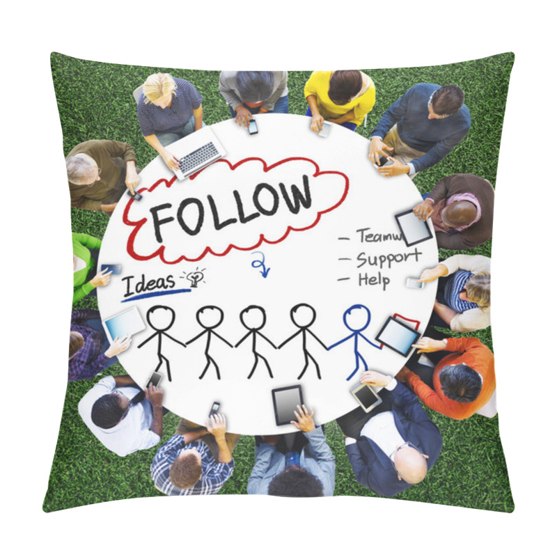 Personality  Follow Teamwork Concept Pillow Covers