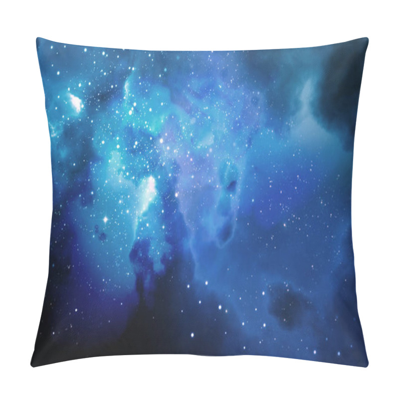 Personality  Deep Space Nebula And Galaxy Background 3d Illustration. Pillow Covers