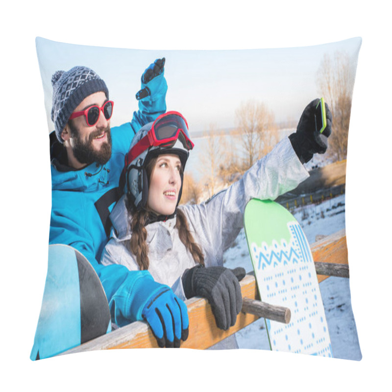 Personality  Snowboarders Making Selfie   Pillow Covers