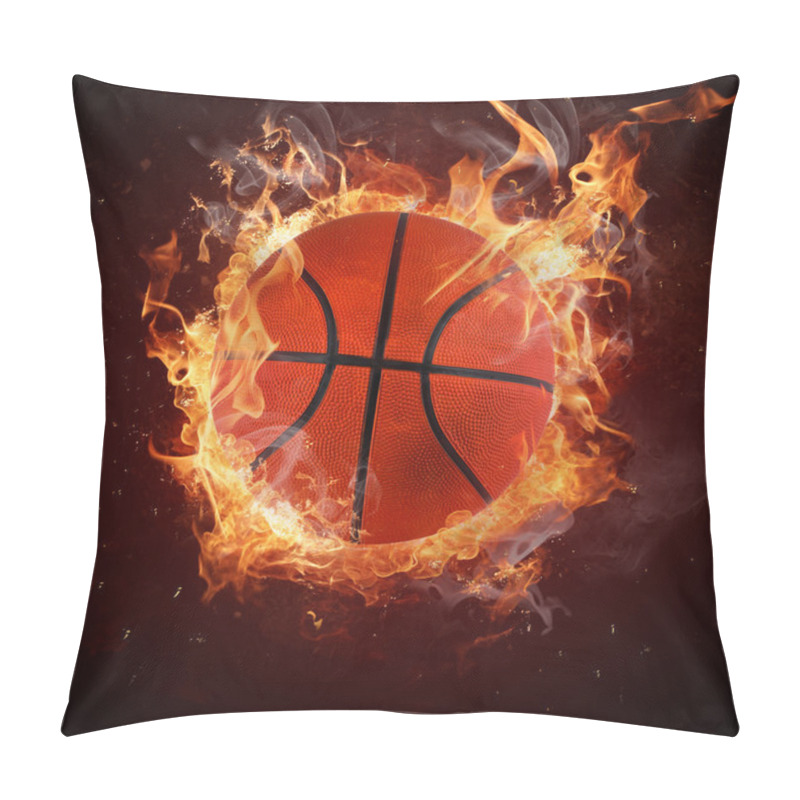 Personality  Hot Basketball In Fires Flames Pillow Covers