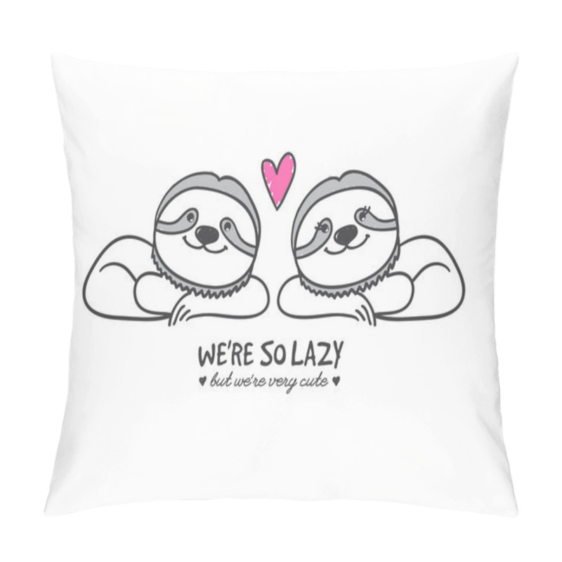 Personality  Hand Drawn Sloths Pillow Covers