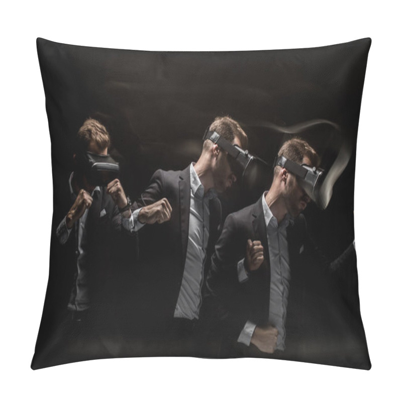 Personality  Man With Virtual Reality Headset Pillow Covers