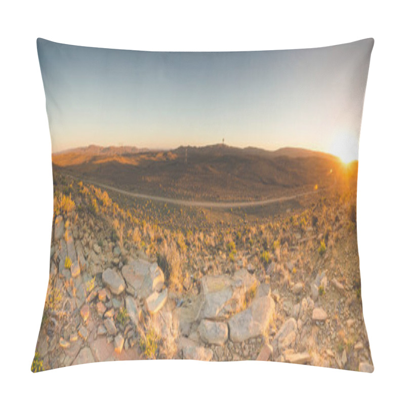 Personality  Iconic Scenes From The Karoo Region In South Africa, Gravel Road And Semi Desert Conditions Pillow Covers