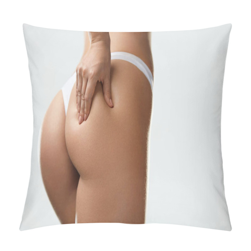 Personality  Closeup Beautiful Woman Body In Shape With Firm Butt In Bikini Pillow Covers