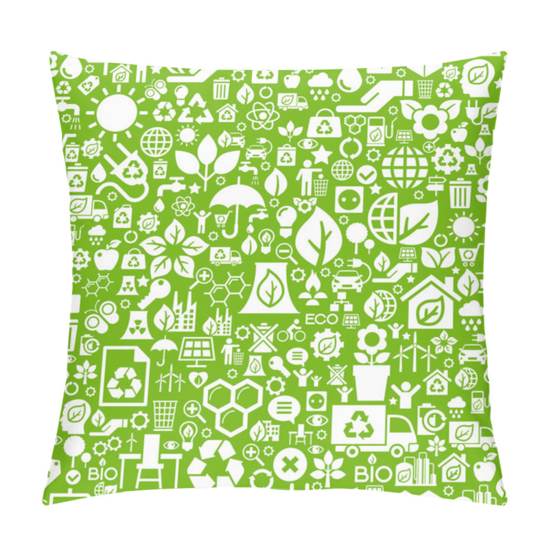 Personality  Ecology Icons Seamless Pattern Pillow Covers