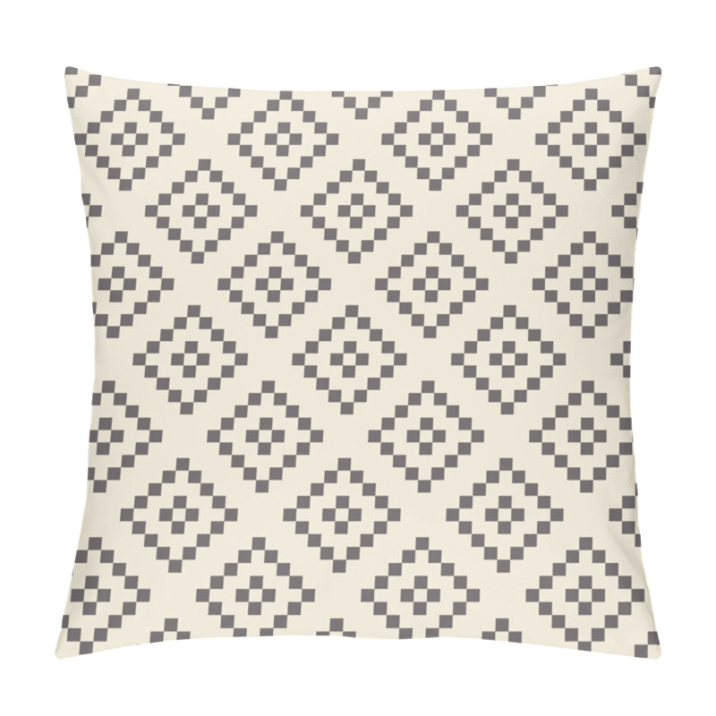 Personality  Pixel Rhombus Seamless Pattern Pillow Covers