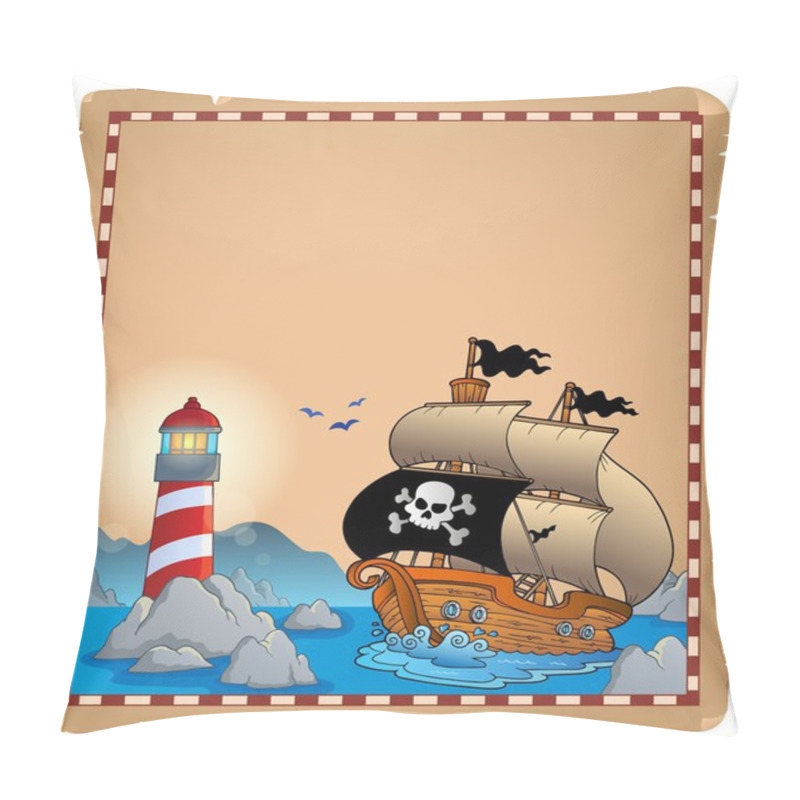 Personality  Pirate Theme Parchment 3 Pillow Covers