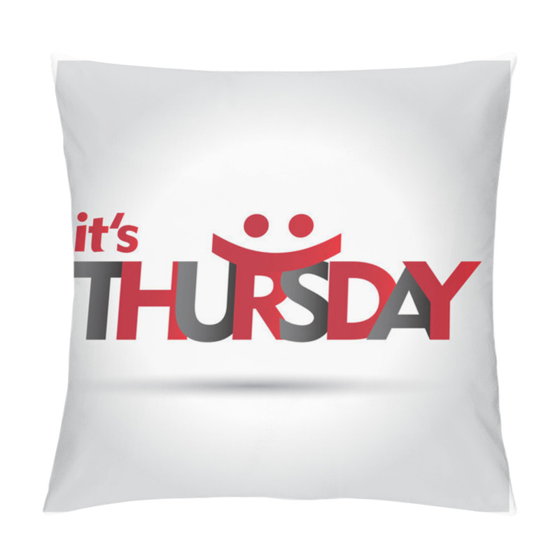 Personality  Its Thursday. Creative Red And Gray Typography Pillow Covers