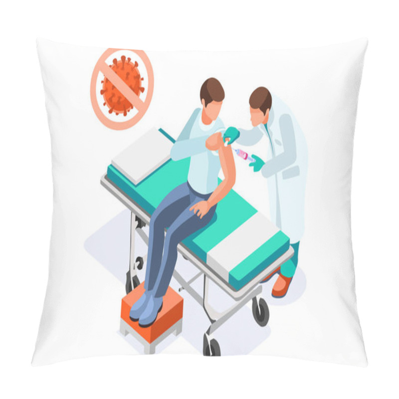 Personality  Symbolic Alert, Infection Risk Symbol. Coronavirus Virus Infected Person With Fever, Coronaviruses Signs And Symptoms. Global Health Caution To Viruses Pandemic Outbreak. Medical Concept. Vector Pillow Covers