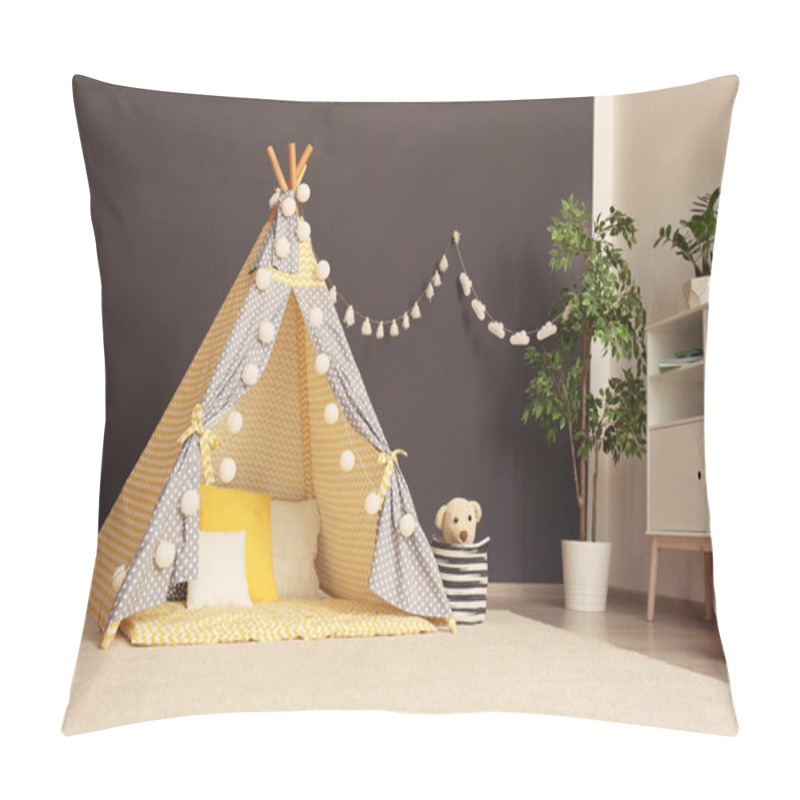 Personality  Cozy Kids Room Interior With Play Tent And Toys Pillow Covers