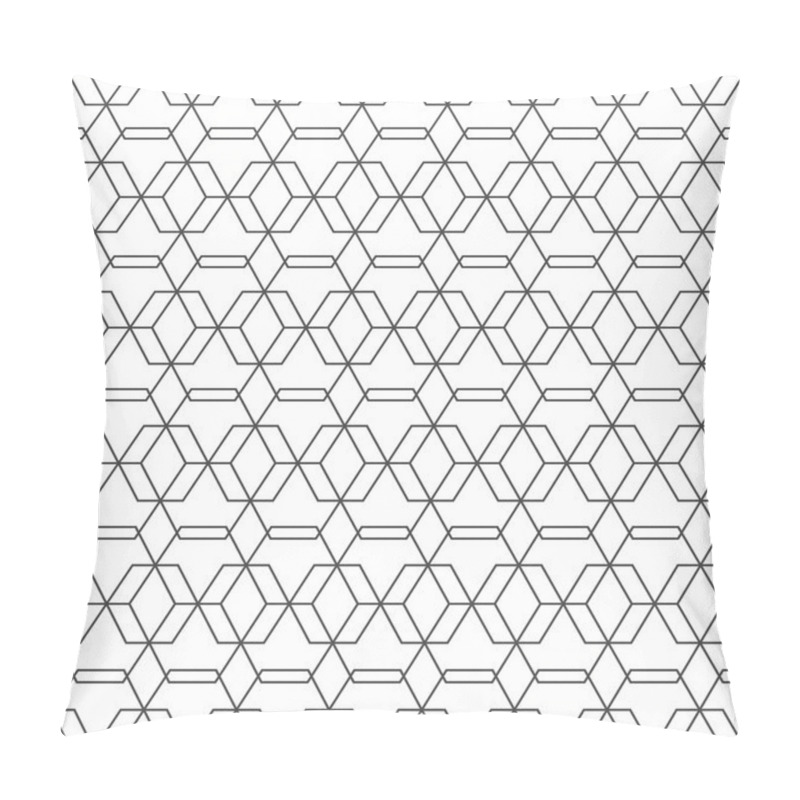 Personality  Geometric Abstract Pattern Of Hexagon In The White Background. Pillow Covers