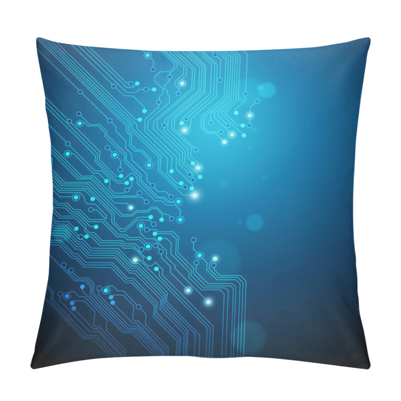 Personality  Abstact Blue Technical Background Pillow Covers