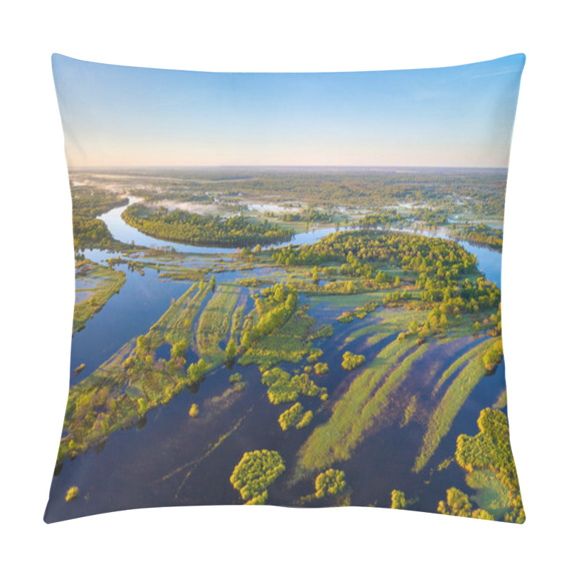 Personality  River Prypiac' (Belarus) In The Spring Pillow Covers