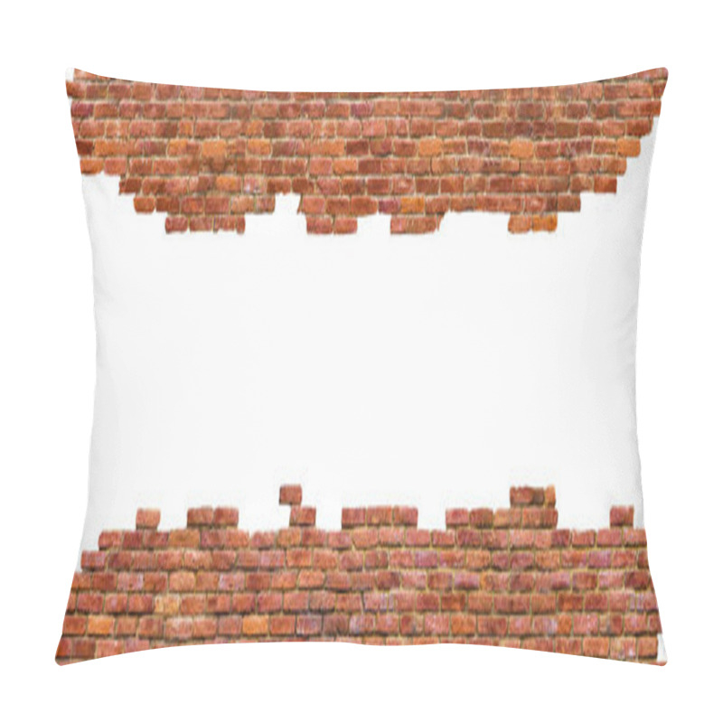 Personality  Texture Of Brick Wall High Quality, Isolated On White Pillow Covers