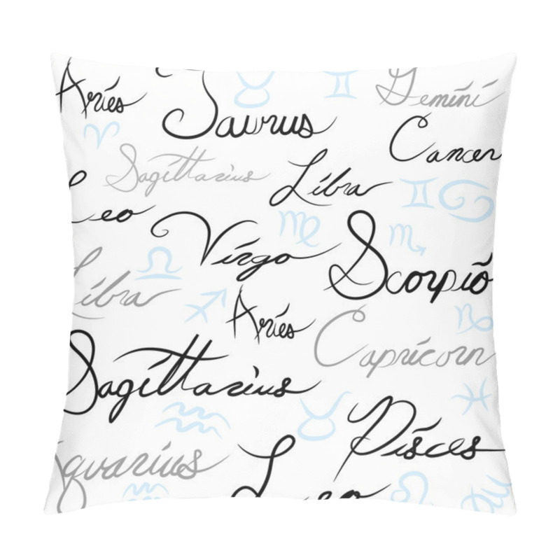 Personality  Zodiac Sign Calligraphy Pillow Covers