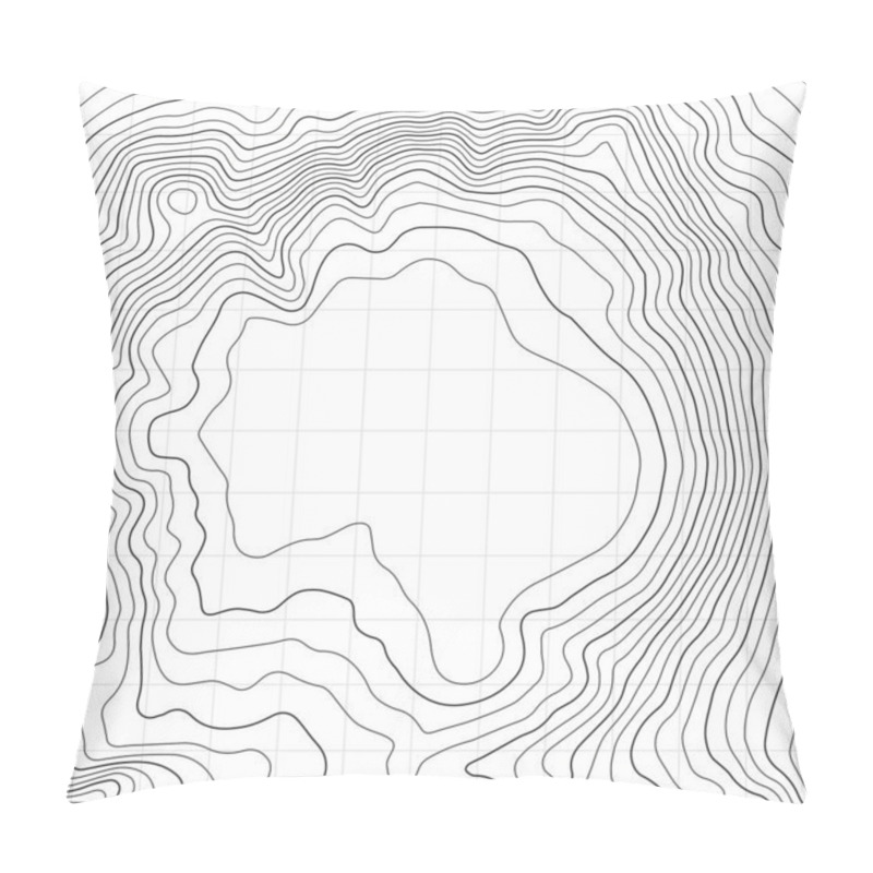 Personality  Topographic Map Lines Background. Abstract Illustration. Vector Pillow Covers