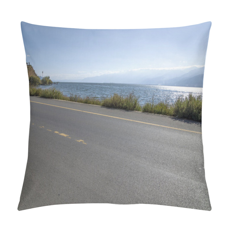 Personality  Quiet Lakeside Road Pillow Covers