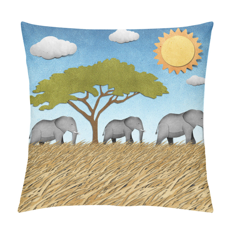 Personality  Elephant Recycled Paper Background Pillow Covers